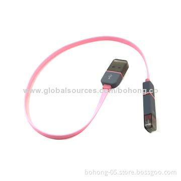 2-in-2 USB Short-line Cable, different colors available, 500 pieces MOQ each color